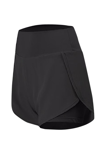 Fitness shorts women's anti-glare running loose quick-drying sports pants high waist fake two-piece yoga hot pants sports hot pants sports wide pants high waist sports pants SKSP030 detail view-11